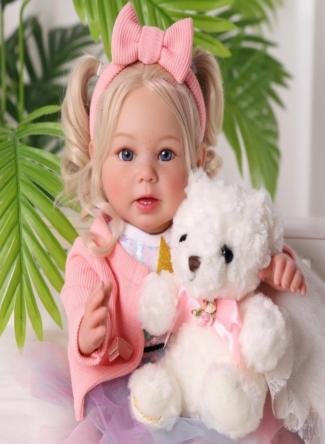 BABESIDE Lifelike Reborn Baby Doll - 20 Inch Princess Realistic Newborn Baby Doll with Blonde Hair, Handmade Real Life Toddler Doll, Includes Clothes, for Kids Ages 3+ - Image 3
